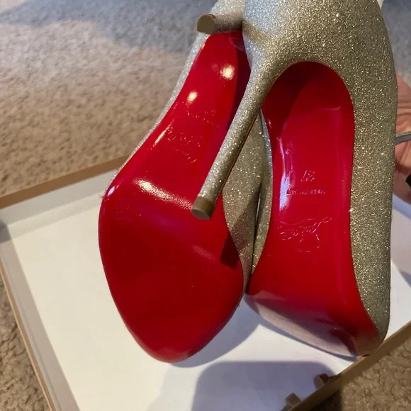 Christian Louboutin Talitha 100 Glitter mini/ specchio toe - Picture 5 of 14